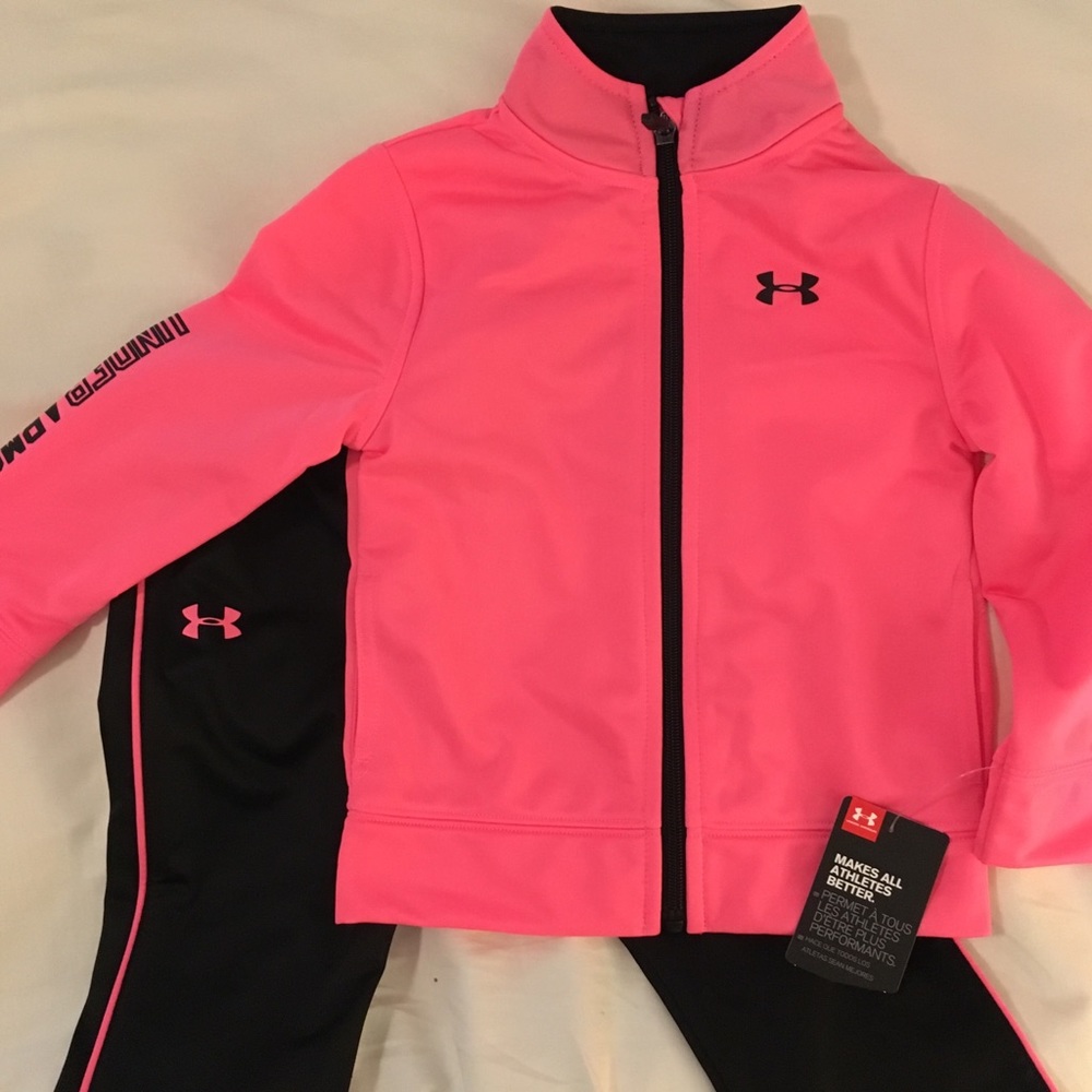 NWT Under Armour hot pink 2T outfit